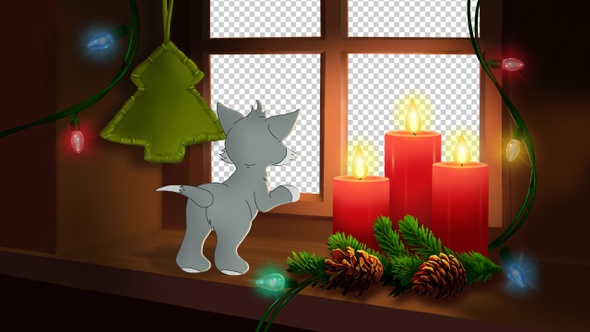 Kitten Waiting Christmas alt