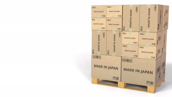 Warehouse Cartons with MADE IN JAPAN Text