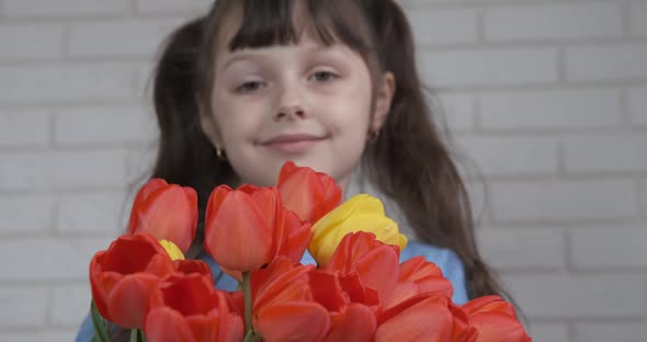 Child with flowers