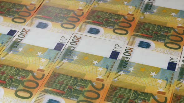 Two Hundred Euro Banknotes On Table