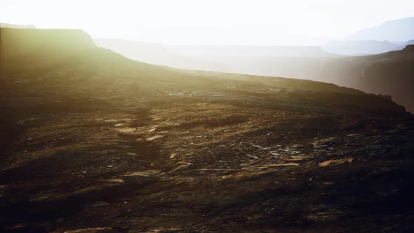 Desert Landscape on the Volcanic Island of Canary Islands