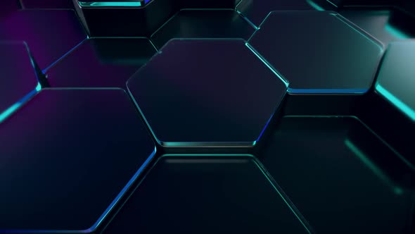 3D Hexagon Background Loop