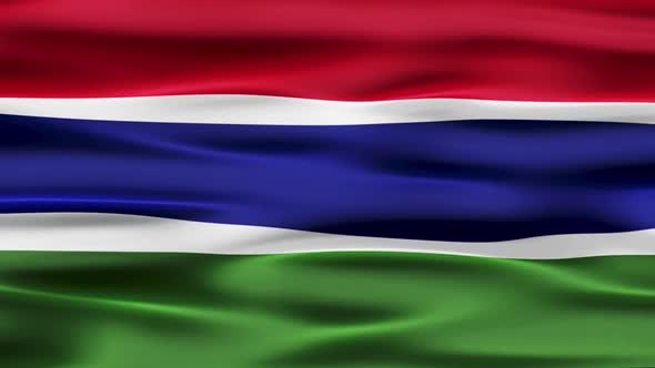 Gambia Flag Waving