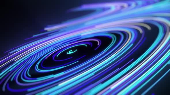 Growing blue curves of lines 5