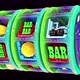 Glossy Multi-Colored Slot Machine Hitting a 777 Jackpot and Exploding Golden Coins - VideoHive Item for Sale