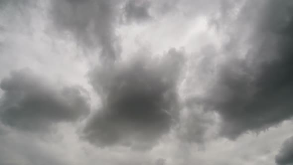 Storm Clouds Are Moving in Sky, Timelapse.