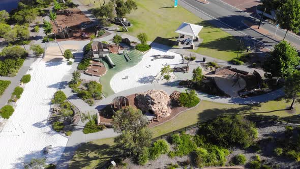 Aerial View of a Beautiful Park in Suburb