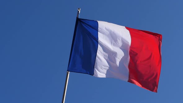 The national french flag, Blue sky, France, Europe