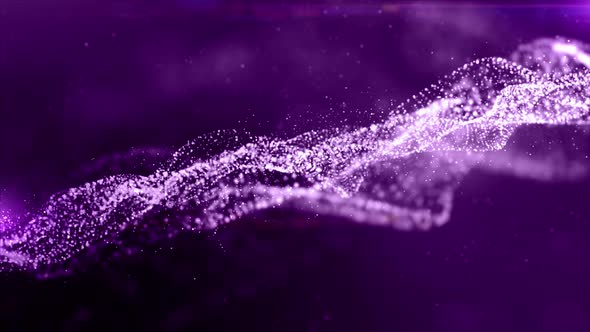 Digital Purple Particles Wave Flowing 01297 alt