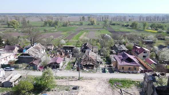 Ukraine Borodyanka  Destroyed Residential Building