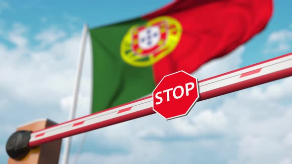 Open Boom Gate at the Portuguese Flag