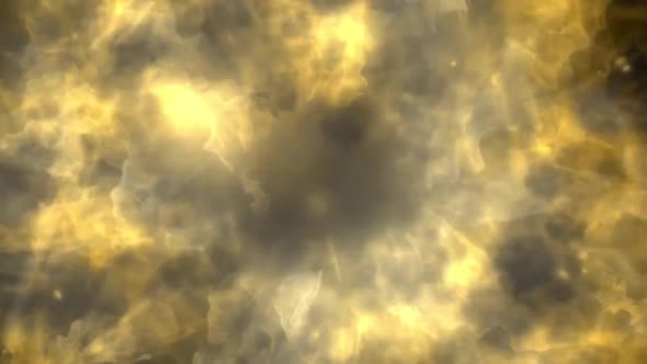 Golden  Sky Yellow Cloud Motion Graphic background