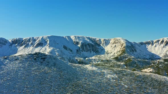 Landscapes of the Carpathian Mountains Covered with Large Stone Ledges in Ukraine Near the Village