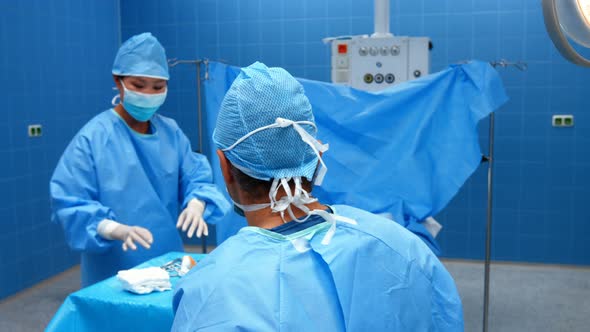 Portrait of a surgeon in operation room