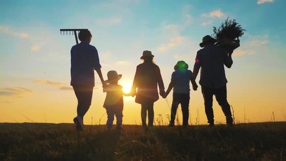 Happy Family in Agriculture