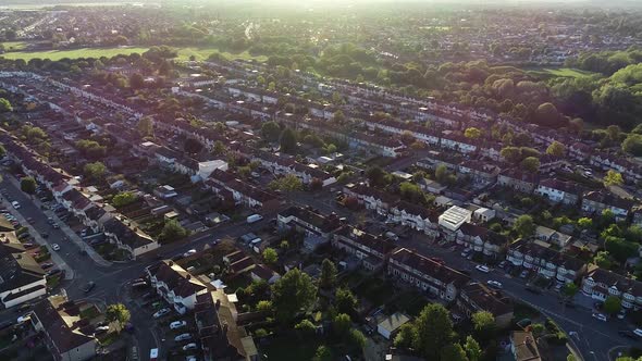 Aerial Sunny Of London Neighborhood Fhd