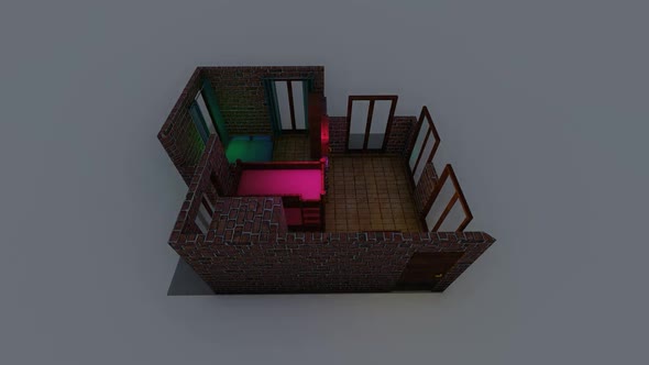 Isometric bedroom