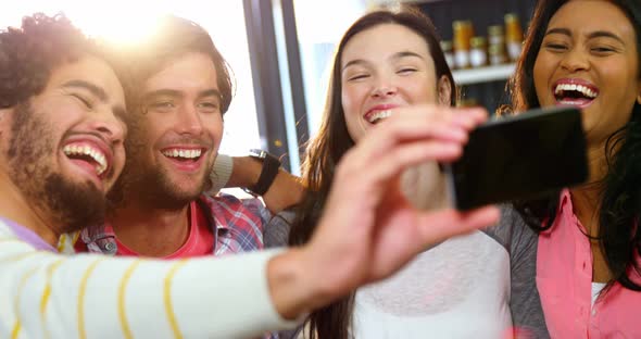 Group of friends taking a selfie