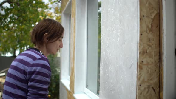 Woman Renovating Her Own House