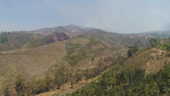 Mountain Landscape Jawa Island, Indonesia.