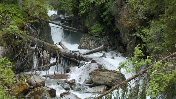 Grawa Waterfall in Stubai Austria