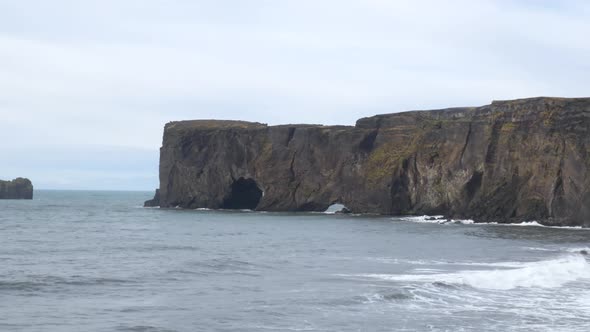 Famous View of Dyrholaey Arch.