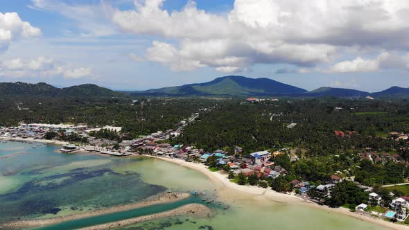 Beautiful high view of nature with sea ocean