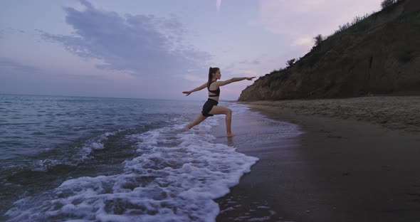 Amazing Beach View Young in a Sportswear