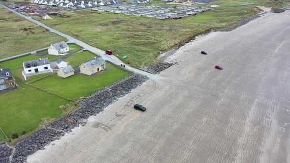 Aerial View of Pickup at Murvagh in County Donegal Ireland