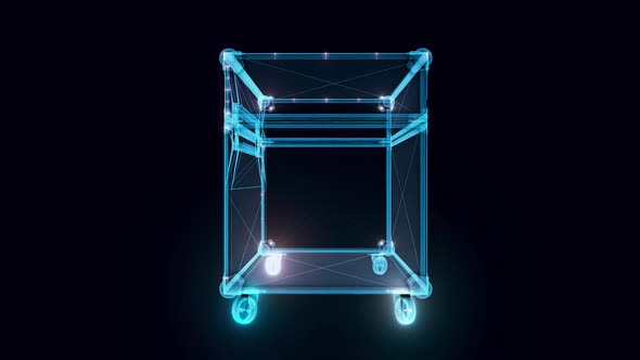 Flight Case Hologram Rotating Hd