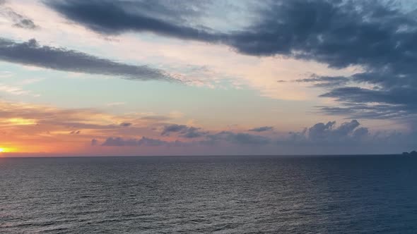 Cloudy Sunset at Sea Turkey Alanya 4 K