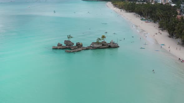 Aerial View of Boracay Beach in Philippines