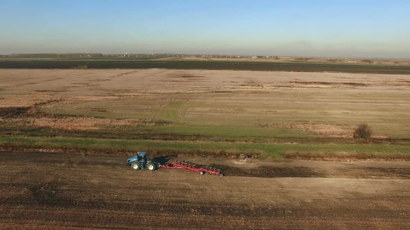 Agriculture - Flying Over a Tractor 