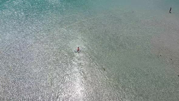 View of the Azure Sea From Above