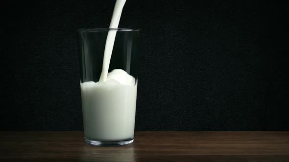 Glass Of Milk Is Poured