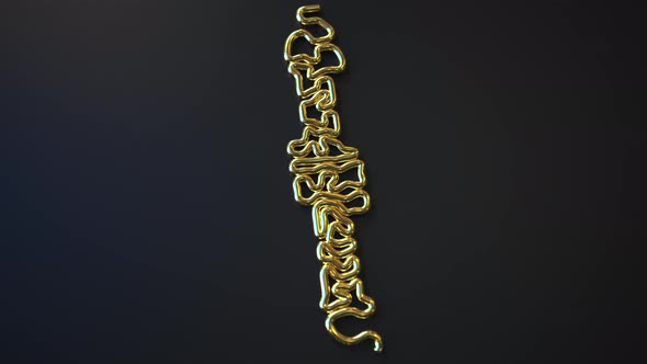 Dollar Sign Made with Gold Wire