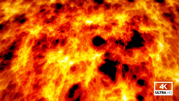 Boiling Hot Lava Flowing Background V2