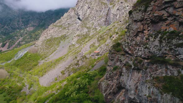 Little House Visible From the Aerial Drone View