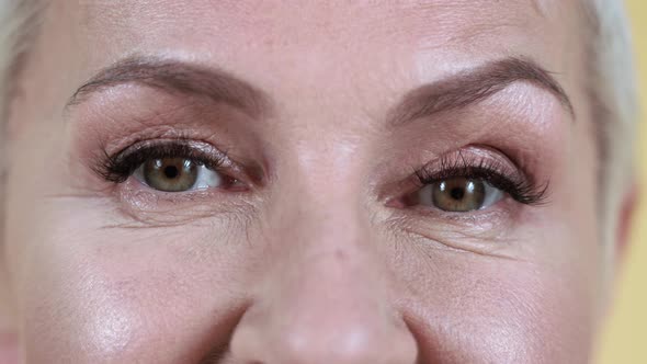 Close-up of eyes of a mature woman