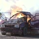 Car Explosion On The Road. Car burning. - VideoHive Item for Sale