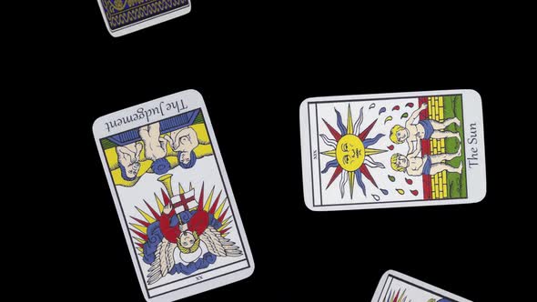 Tarot Cards - Old Marseille - Major Arcana - Falling Loop