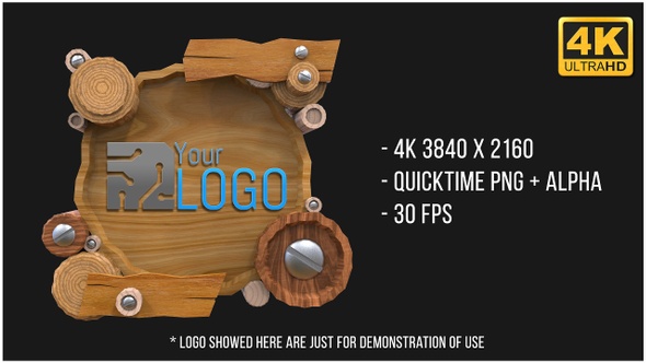 Wooden Logo 4K (Mograph) alt