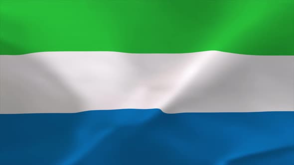 Sierra Leone Waving Flag Animation 4K Moving Wallpaper Background