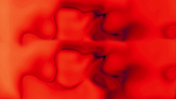 Red color ink liquid animated background. animation of liquid marble texture. Vd 539