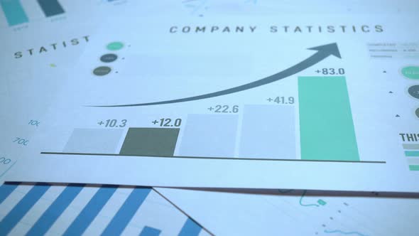 Financial Business Graph Slider Shot 4k