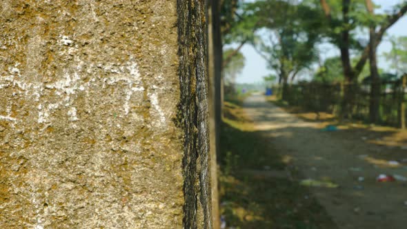 Village wall in Sylhet, Bangladesh