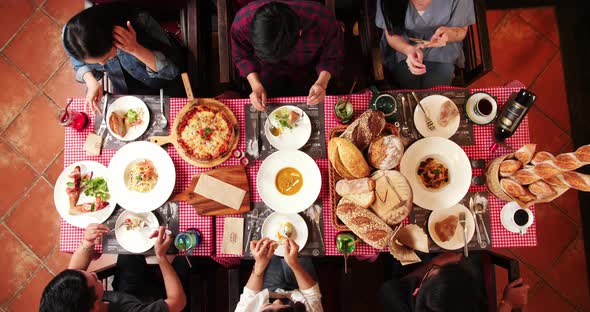 Friends Happiness Enjoying Dining Eating