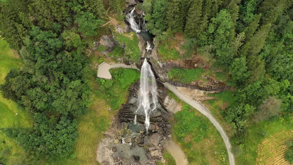 Steinsdalsfossen is a Waterfall in the Village of Steine in the Municipality of Kvam in Hordaland