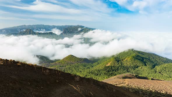 La Palma Volcano Landscape Timelapse, Spain in 4K