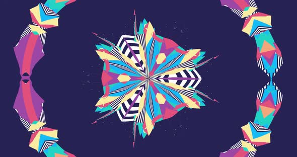 Looped kaleidoscope Abstract Symmetrical  Of Geometric Seamless Pattern shape alt